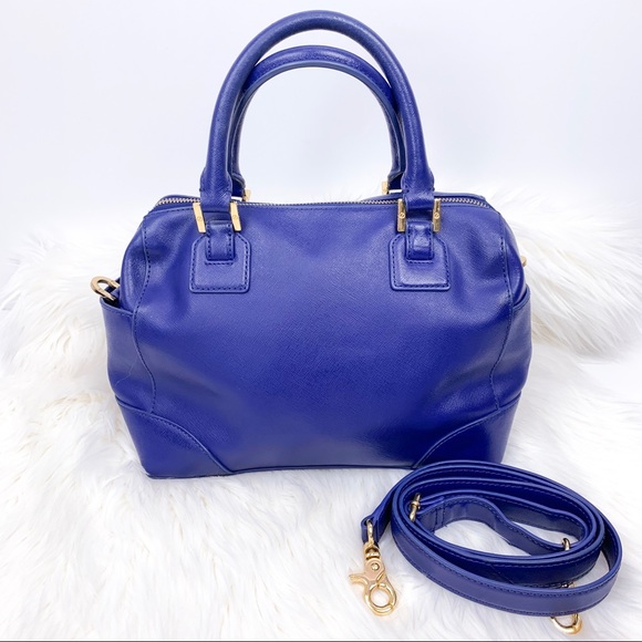 Tory Burch Blue Robinson Satchel Crossbody Bag - Picture 4 of 8